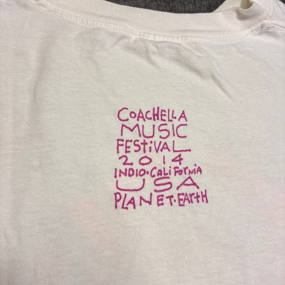 Coachella Music Festival T Shirt Mens XL White 2014 Ganesha Art B Otis Link - Picture 6 of 10